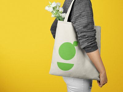 Clean Green Simple Canvas Tote brand branding brandmark identity logo mark tote bag