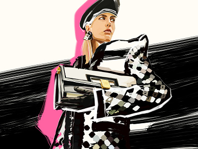 Balmain ss21 | Digital Illustration brand branding cover art cover artwork design digital illustration digitalart fashion fashion illustration illustration