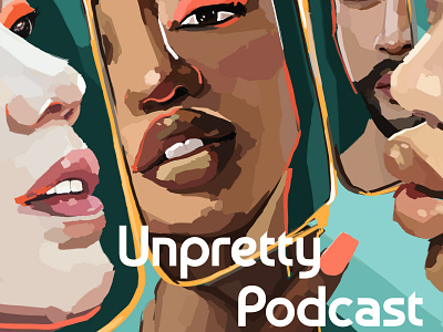 Unpretty Podcast cover | Digital Illustration branding cover cover art cover artwork design digital illustration digitalart fashion fashion illustration illustration