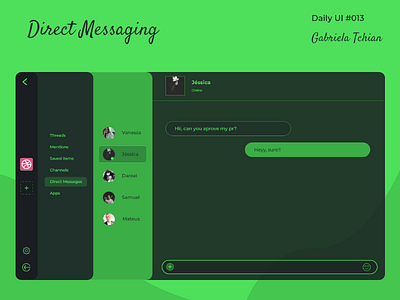 Daily UI 013 - Direct Messaging dailyui dailyui013 dailyuichallenge direct messaging
