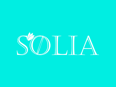 Solia Skin Care art beauty branding care flat icon logo massage minimal skin spa typography vector