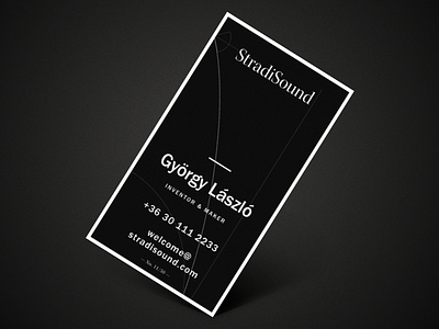 StradiSound Contact Cards angle business card card contact limited mockup sketch