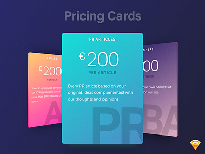 Pricing Cards app card colorful daily ui design pricing shadows sketch web