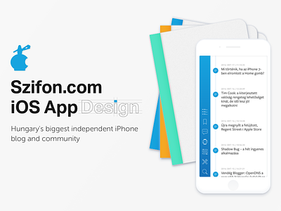 Szifon.com iOS App Design 2016 app application dailyui design flat ios mockup reading sketch ui ux