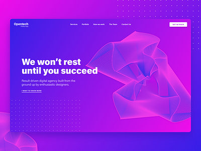 Hero Idea agency angle gradient hero layout looper pattern promo shapes sketch ui web