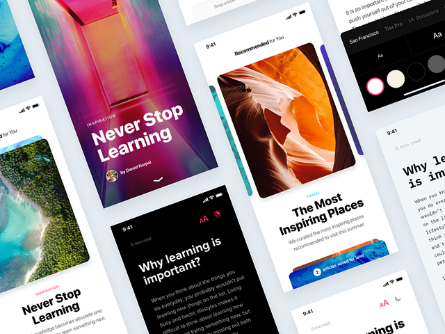 News App Concept Template — InVision Studio by Daniel Korpai on Dribbble