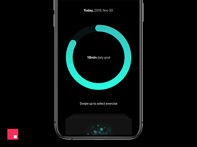 Breathe app for iOS Concept - Daily Goal Completion animation app concept interaction interaction design invision invision studio invisionapp invisionstudio mobile prototype studio ui ux