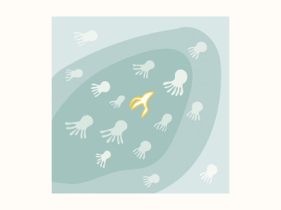 Ocean art design flat graphic design icon illustration illustrator minimal vector website