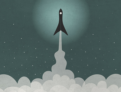 Rocket art design flat graphic design illustration illustrator minimal typography vector