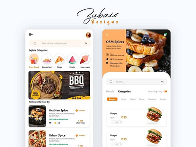 Mobile app Design For Food Delivery UIUX