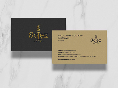 SoLex Hotel / Business Card Design branding businesscard gold hotel identity logo luxury namecard vietnam