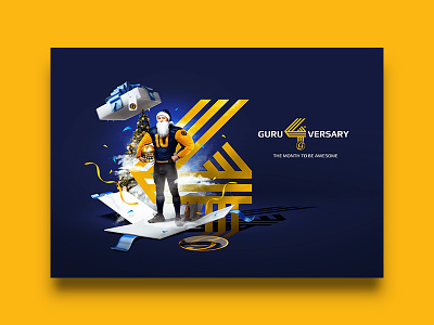 Guru Sport Bar / Key Visual for 4th Guruversary anniversary bar beer branding christmas identity key vietnam visual xmas