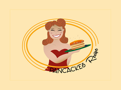 Pancake Day - Recipe Infographic character illustrator infographic orange pancake recipe sweet woman