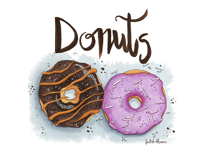 Donuts chocolate copic donuts illsustration lettering markers sweet