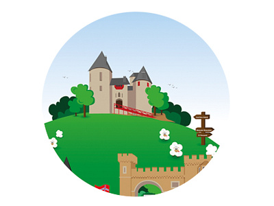 Castle Coch castle illustration
