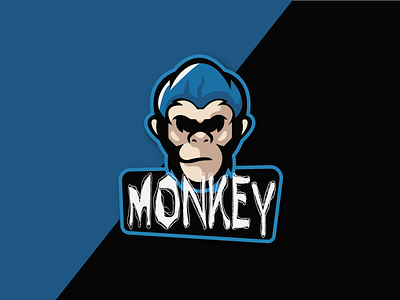 Monkey design esport mascot logo