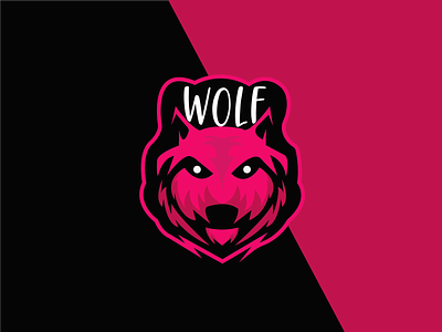 Wolf design esport mascot logo
