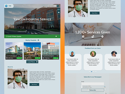 Yangon Hospital Service design doctor hospital hospital service hospitals service support ui ux web