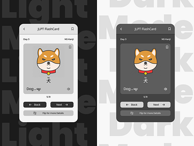 JLPT Flash-Card Light/Dark Mode