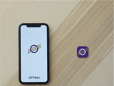 optima app branding design flat graphic design icon logo minimal splash screen ui vector