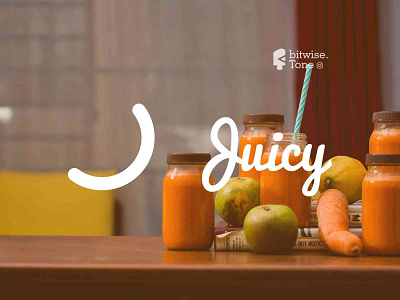 Juicy Logo Design branding creative design fresh fruit goldenratio graphicdesigndaily handmade juice logoconcept logodesign logoinspire logonew logos nature new organic smooth sweet typography
