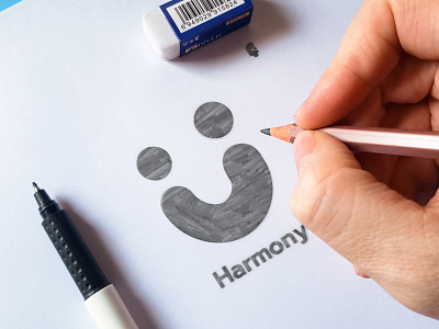 Harmony Sketch branding business creative design goldenratio graphicdesigndaily happiness happy logoconcept logodesign logoinspire logonew logos people logo related sketch startup thanksgiving typography yellow