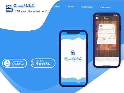 Raseed Wala Landing Page 2021 adobexd figmadesign landingpage receipt webdesign