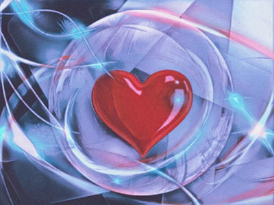 the power of love blue feelings heart light love red