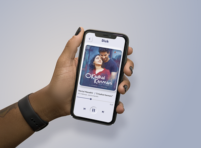 Dizk - Song player in all hands for all designers app app design daily ui dailyuichallenge figma figmadesign music music app music art music player music player app music player ui player ui song ui ux