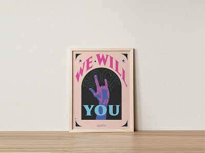 We Will Rock you! band fan band poster design fan art graphic design illustration illustrator mockup music music band music fan art photoshop poster poster design queen