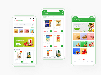 grocery shop app everyday home essentials food app grocery shopping app ui uidesign uiux vegetables