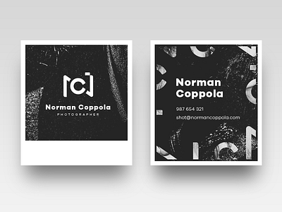 Norman Coppola logo & business cards id identification logo logotype mark minimal photographer photography simple