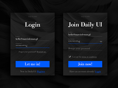 Sign Up form, Daily UI #001