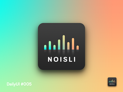 Daily UI #005, App Icon 005 app appicon daily ui ui dailyui icon icons nois noisli sounds wave