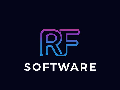 RF Software logo minimalist logo modern logo tech technology