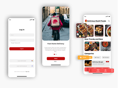 Food Delivery App UI android app app design delivery delivery app food food app food order app graphic design ios app menu mobile app design resturant app ui ux