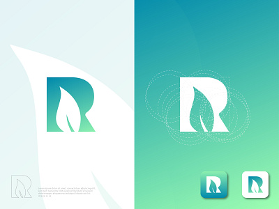 Letter R organic Shop logo Branding brand brand identity branding business logo creative design graphic design illustration logo logo design logo designer maker modern organic shop logo unique vector