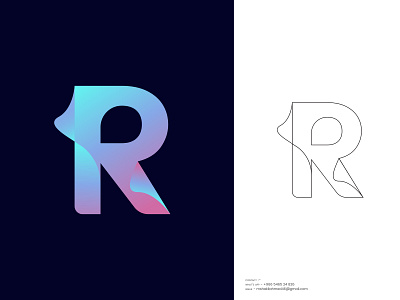 Letter 'R' Abstract Logo. abstract app icon brand brand identity branding creative icon letter r logo logo design logomark modern monogram r typography logo wordmark