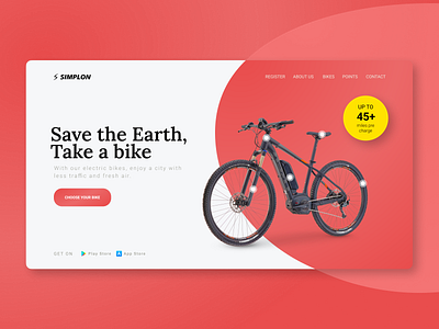 Electric bike rental – Website Design bike branding challenge design electric inspiration makeevaflchallenge makeevaflchallenge9 rent ui