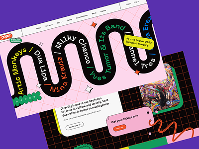 Music festival — website graphic elements ui