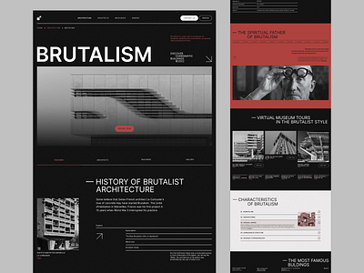 Architectural styles - website architectural styles architecture bold typography brutalism buildings contrast design swiss typography typography ui