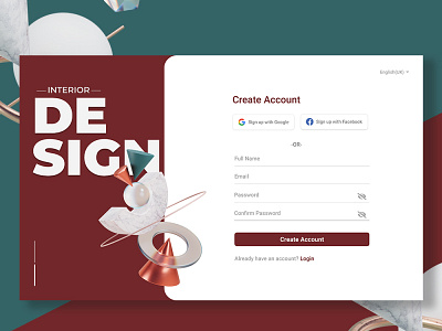 Sign up Page design ui web webdesign