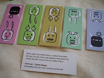 Bunny-Pig-Robot-Monster-Ninja cards moo