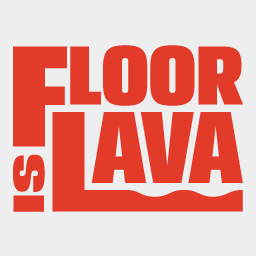 Floor Is Lava lava logo square wordmark