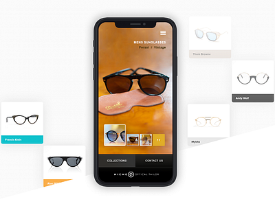 Niche Optical brand branding design ecomerce gallery homepage mobile responsive ui ux web website