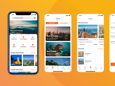 Thrillophilia travel app 3d animation branding cards design explore ui graphic design home screen ui illustration motion graphics profile screen thrillophilia travel app travel app travel app home screen travel app redesign travel app ui travel cards ui uiux case study uiux design