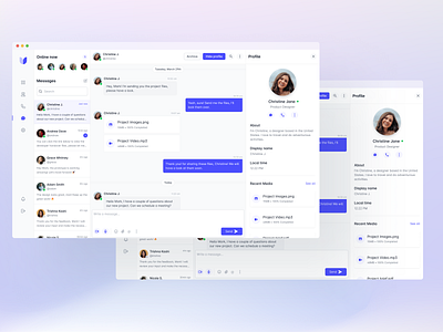 Messaging App Dashboard UI ui dashboard