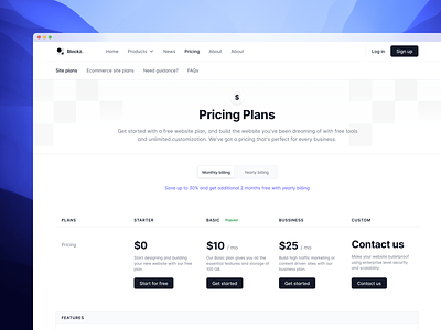 Pricing Page