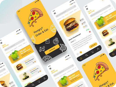 Food Delivery App app branding design graphic design icon illustration minimal typography ui ux