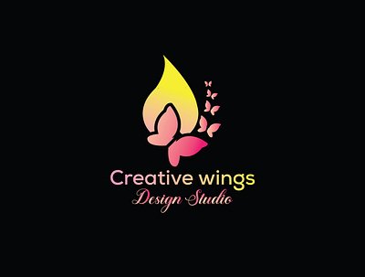 creative wings design flat graphic design illustration logo minimal typography vector